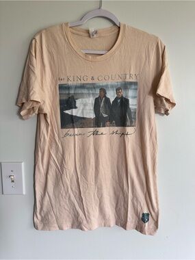 For King and Country Concert Beige Graphic Crewneck Tee